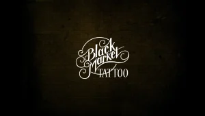 A cover photo of Black Market Tattoo logo.