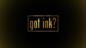 A cover photo of the got ink? logo.