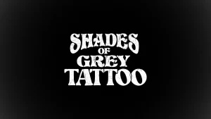 A cover photo of the Shades of Grey Tattoo logo.