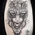 A celtic cat tattoo by Edmonton tattoo artist Marcy Nielsen.