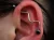 An industrial piercing by Edmonton piercer Matty Sawchuk.